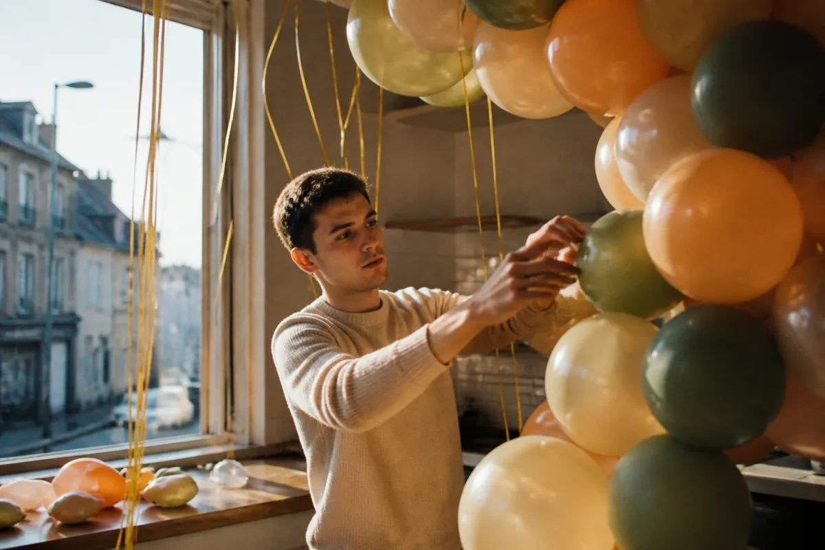 Photo de Faire gonfler une composition de ballons à Herblay